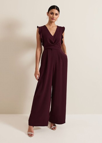 Phase Eight Petite Ayla Dress Burgundy Australia | RE1092437